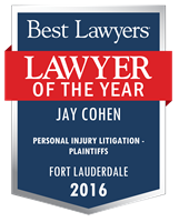 Lawyer of the Year Badge - 2016 - Personal Injury Litigation - Plaintiffs